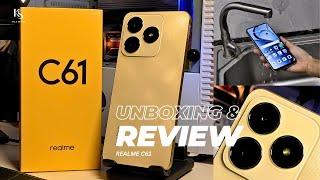 Realme C61 Full Review + IP54 Water Resistance Test | Running Water Durability Test!