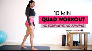 10 MIN AT HOME QUAD WORKOUT | no jumping, no equipment