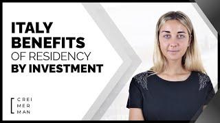  How To Get Residency  By Investment In Italy | No Permanent Stay Required | Benefits.