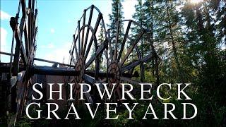 Abandoned Shipyard in Remote Canada With Seven Ships Left Behind