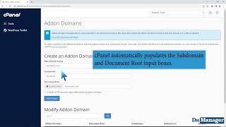 How to Create Addon Domains with DA MANAGER
