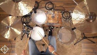 Dixon Little Roomer Satin Natural 5 pc drum kit demo by Gregg Bissonette