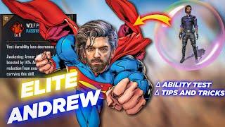 ELITE ANDREW ability test|| After update Andrew Character||elite Andrew full details in hindi