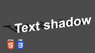 Text Shadow Effect | HTML & CSS Tutorial