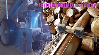 Amazing Briquette making Machine Automatic "Wood Briquetting" Work Plant / Small Scale IndustrieS