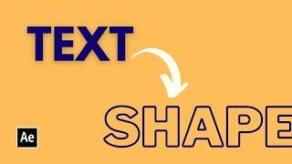 How to Convert Text to Shape Layer - After Effects Tutorial