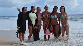 Oahu Handboarding and Bodysurfing Championships at sandy's Beach Hawaii In Gnarly Conditions