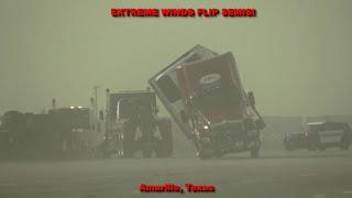 03-14-2025 Amarillo, TX - EXTREME Winds Flip Semis on I40