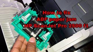 HP ScanJet Pro 2500 f1 ADF roller replacement | clean the feeder pickup roller on hp scanjet