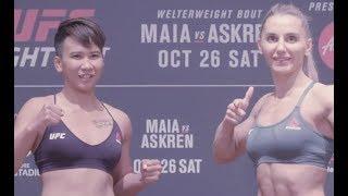 Loma Lookboonmee vs. Alexandra Albu - Weigh-in Face-Off - (UFC Fight Night: Maia vs. Askren) /r/WMMA