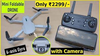 Mini Foldable drone Unboxing | HQ WiFi camera, 2.4GHZ & 360° roll, 1800mAh Battery, App display