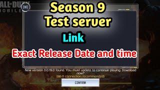 Season 9 test server Cod mobile | exact Date and time