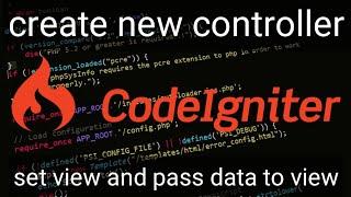 How to create controller in codeigniter | create new controller in codeigniter