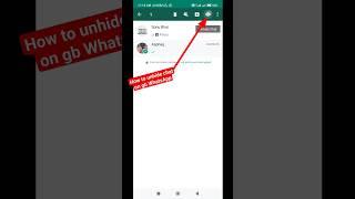 How to Unhide Chat on gb WhatsApp 2023 Setting #shots