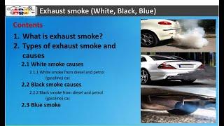 Exhaust Smoke Types (BLACK, WHITE AND BLUE) Causes