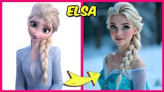 How FROZEN 1 & 2 Movie Characters Look In Real Life + Guess The Voice Quiz +  Favorite Foods & More!