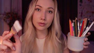 ASMR You’re My Art Canvas | Impersonal Attention, Sketching, Brushing On Your Face ️