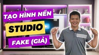 Chia sẻ từng bước cách tạo nền STUDIO YOUTUBE giả [Cực đơn giản] trong 5 phút - Kiếm tiền Youtube