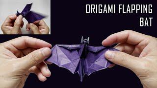 How to Make a Paper Flapping Bat || Flap to Fly Origami DIY