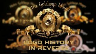 Metro Goldwyn Mayer logo history in reverse