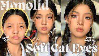 Transforming into The Hottest Baddie Monolid Smokey Cat Eyes Makeup | Easy & Quick