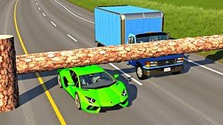 Cars vs Logs Challenge #2 in BeamNG Drive!