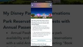How to Reserve Disney World Park Pass #Shorts