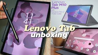 lenovo tab m10 plus unboxing ‍️ pen + accessories || asmr, aesthetic