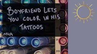 [M4A] Boyfriend Lets You Color in His Tattoos [Cheering you up] [ASMR] [BFE] [Cute]