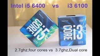 Intel core i5 6400 vs i3 6100, is i3 better than i5 - video editing & gaming benchmark