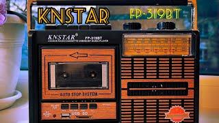 Недорогой радиоприёмник KNSTAR  FP-319BT, с возпроизведением кассеты, флешки , Bluetooth.