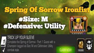 Size M Defensive Utility Objective Spring Of Sorrow Part 1 | Spring Of Sorrow Ironfist MCoC