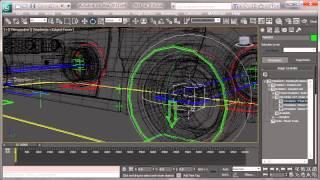 Advanced Vehicle Rigging in 3dsmax 23 Finalizing the automatic wheel rotation xvid