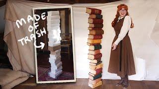 Making a 6-foot Book Stack! (out of trash)