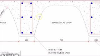 Waffle Slab Cross Section Reinforcement Detail