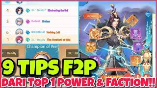 9 TIPS NEWBIE DARI F2P TOP 1 SERVER!! | Mythic Samkok