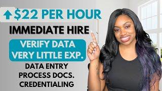 $18-$22 HOURLY TO VERIFY DATA ONLINE (REVIEW DOCS) EASY DATA ENTRY WORK I HEALTHCARE