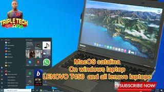 MacOS Catalina installed on windows 2023. Hackintosh MacOS installed on Lenovo laptop T450s