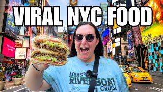 TRYING VIRAL FOOD IN NEW YORK CITY | Pop Up Bagels, L’industrie Pizza, Lafayette Bakery & more!