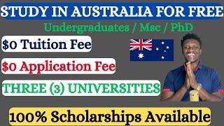 Study For Free / 3 Universities Giving Full Scholarships / No Tuition Fee / No Application Fee..