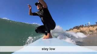 How to surf - pop-up knees first