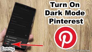 How to Turn On Dark Mode on Pinterest - Quick Tutorial!