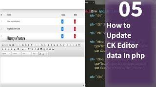 How to  Update CK Editor data In php