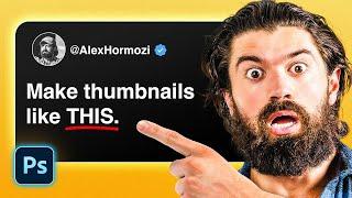 Make Twitter Style Thumbnails like @AlexHormozi!  (FULL TUTORIAL)