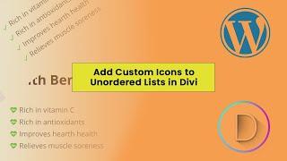 How to add icon to list elements in Divi