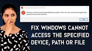 Fix Windows Can't Access The Specified Device Path or File Doesn't Support Microsoft Slove