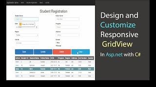 How to Design and Customize Responsive Gridview in asp.net | bootstrap