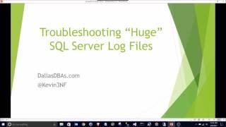 SQL Server Log File is HUGE!