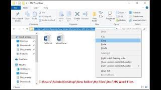 How to Copy File & Folder Location Path in Windows 10/8/7