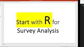 Start with R for Survey Analysis